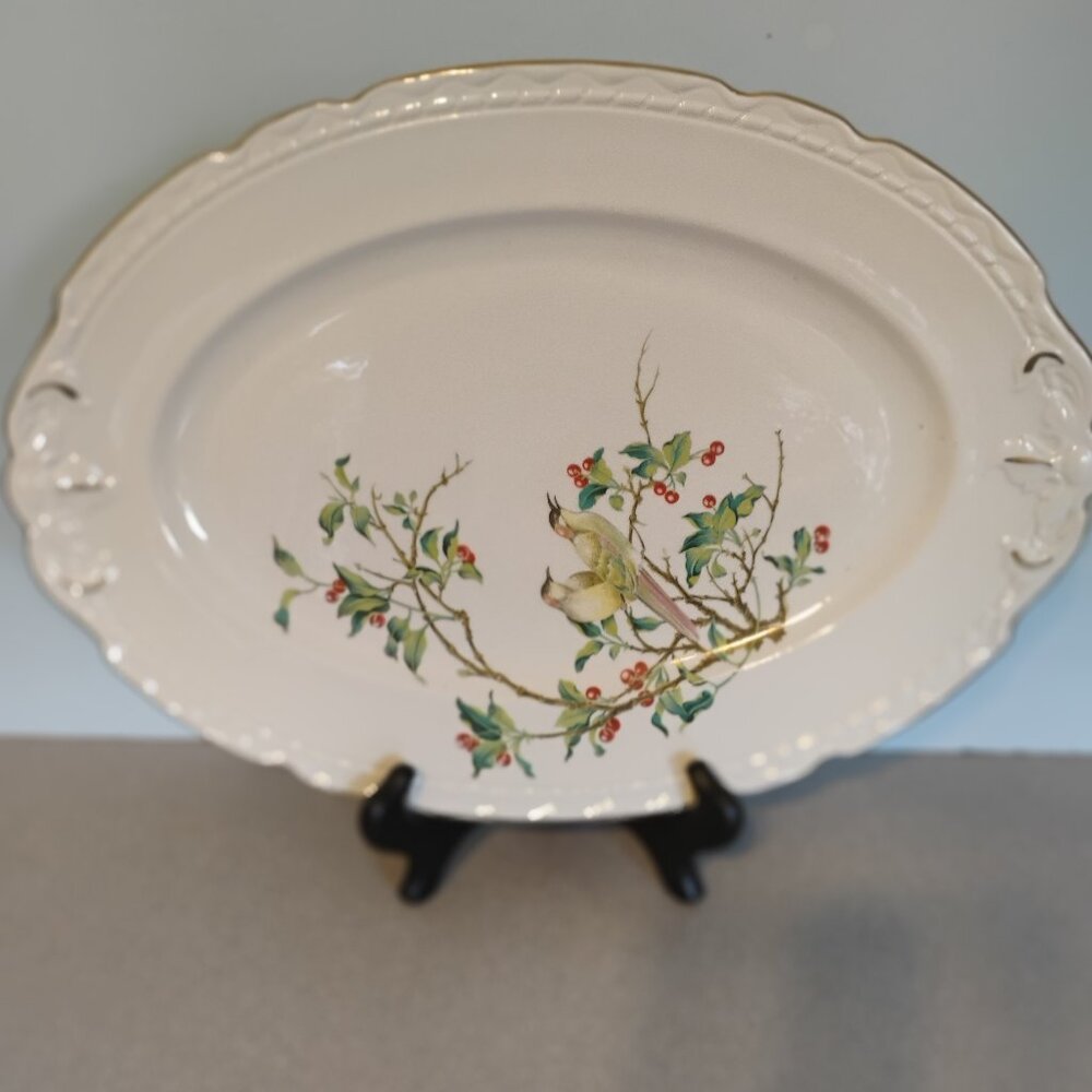 Royal Jackson Cherry Blossom Pattern Oval Serving Platter 15.5" Very Rare